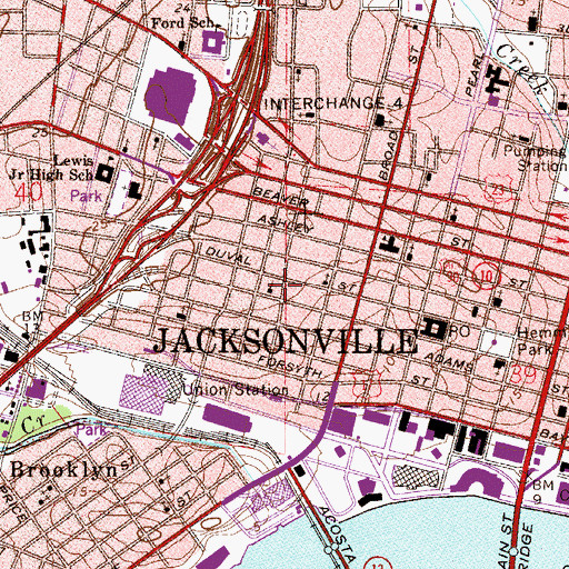 Topographic Map of Greater Hill Temple First Born Church, FL