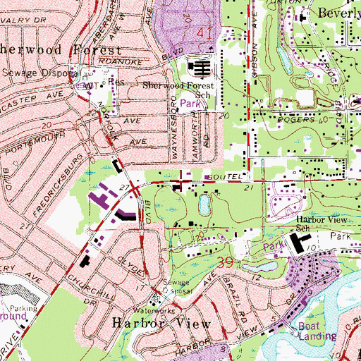 Topographic Map of Greater Jacksonville Church of God, FL