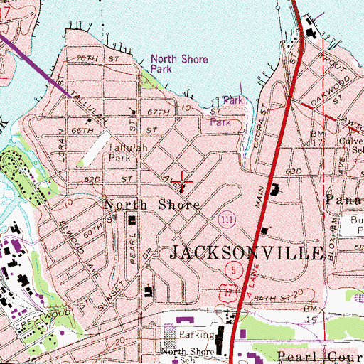 Topographic Map of Greater New Birth Church, FL