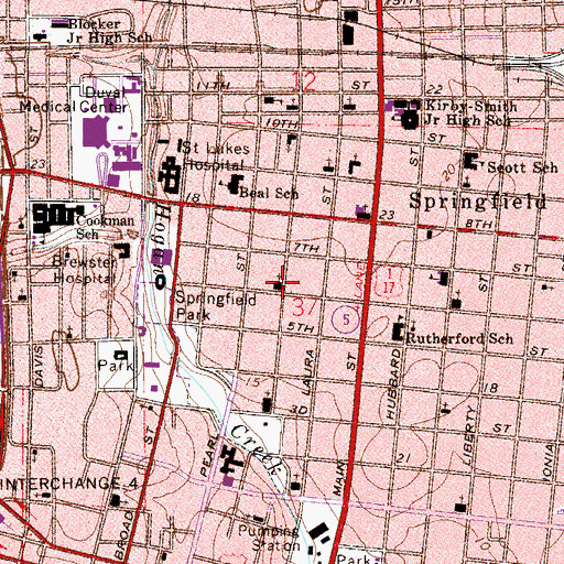 Topographic Map of Greater New Jerusalem Baptist Church, FL