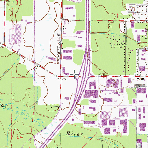 Topographic Map of Guiding Light Ministries, FL