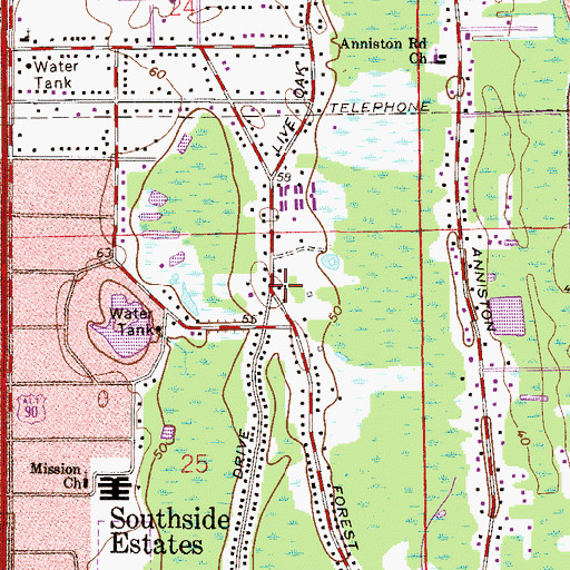 Topographic Map of Harmony Community Church, FL