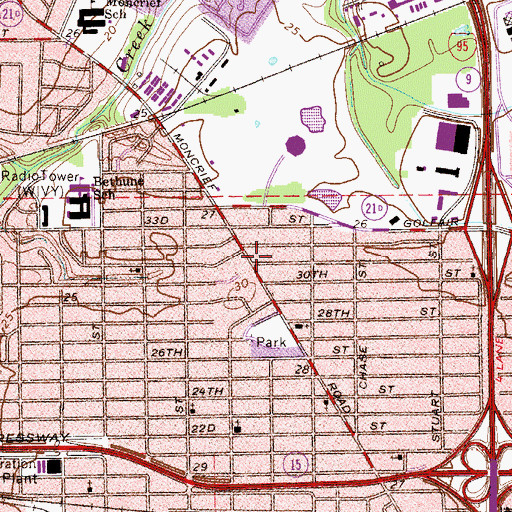 Topographic Map of Harmony Missionary Baptist Church, FL