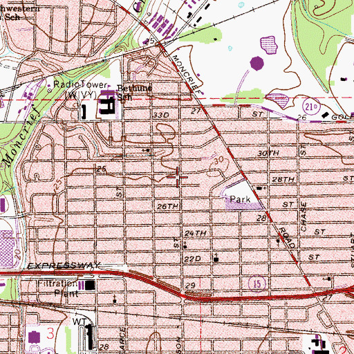Topographic Map of Holiness Outreach Ministry Church, FL