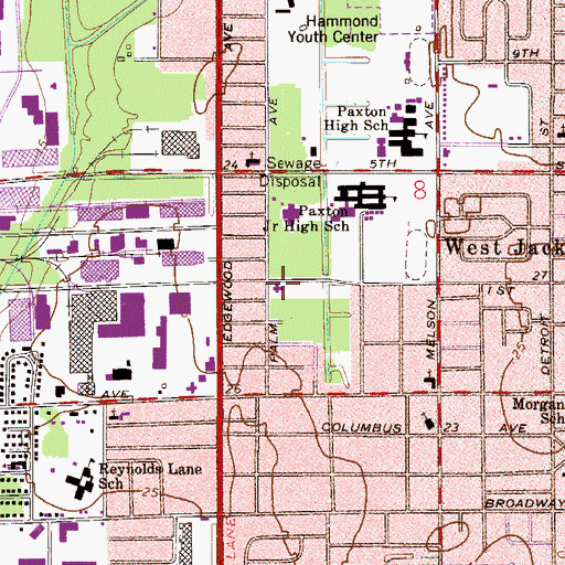 Topographic Map of Holsey Temple Christian Methodist Episcopal Church, FL