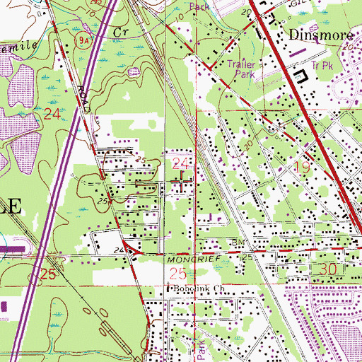 Topographic Map of Holy Tabernacle Church, FL