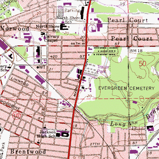 Topographic Map of Hope in Christ Church, FL