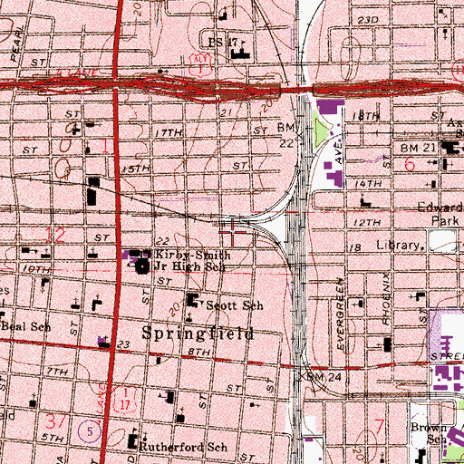 Topographic Map of Hope Outreach Ministry for Everyone, FL