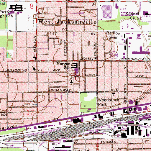 Topographic Map of House of Faith Church of God in Christ, FL