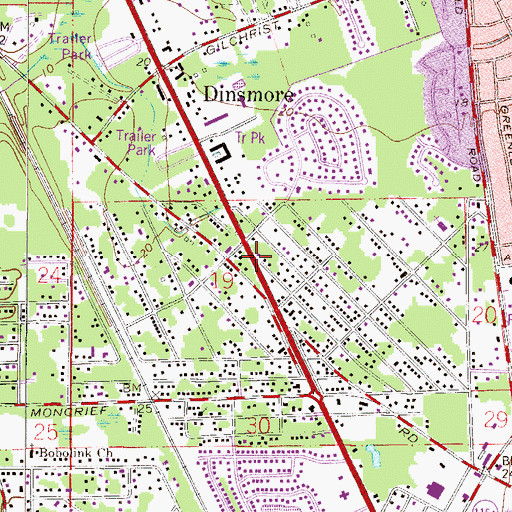 Topographic Map of House of God Church, FL