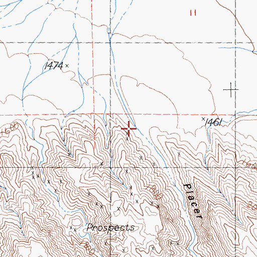 Topographic Map of Placer Canyon, CA
