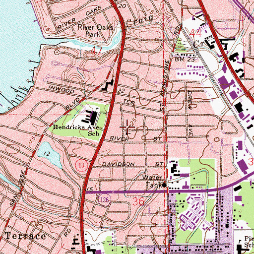 Topographic Map of Iglesia Bautista Hispana, FL