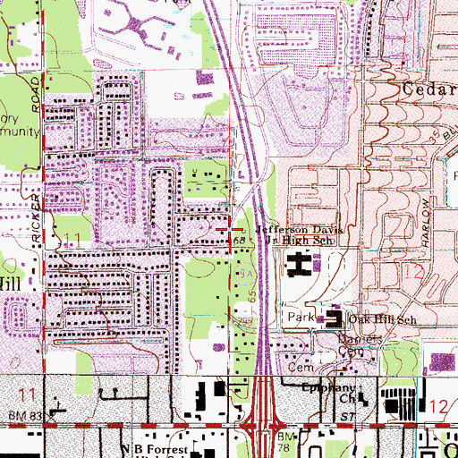 Topographic Map of Iglesia ni Cristo Church of Christ, FL