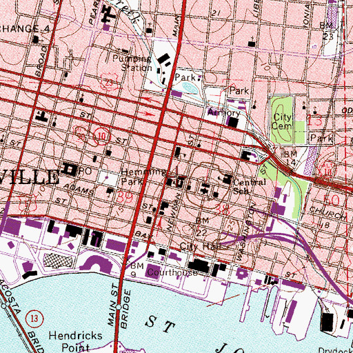 Topographic Map of Immaculate Conception Catholic Church, FL