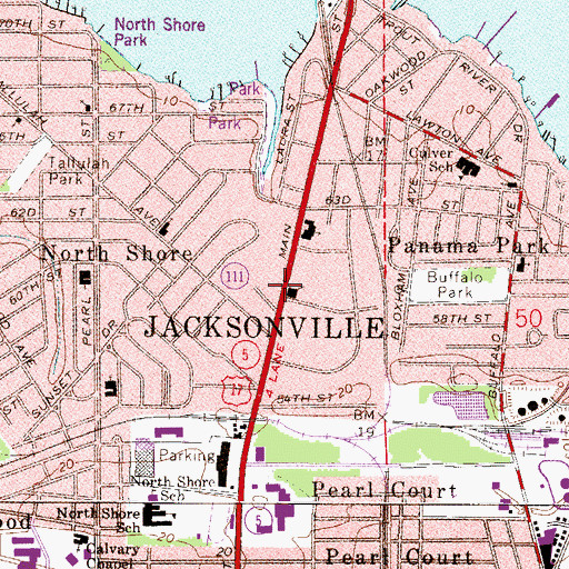 Topographic Map of Israel United Missionary Baptist Church, FL