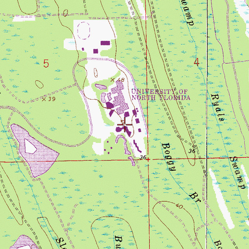 Topographic Map of Andrew A Robinson Junior Student Life Center, FL