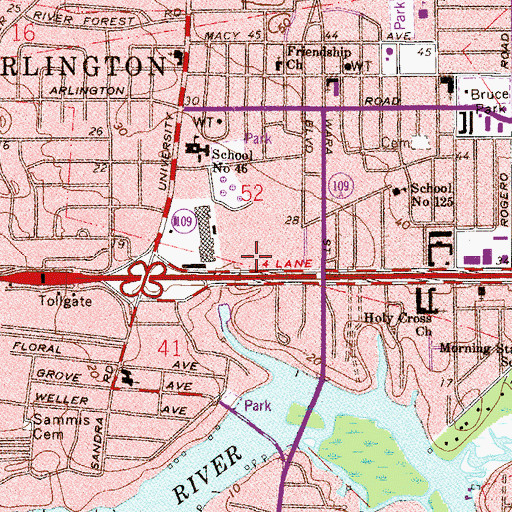 Topographic Map of Be the Light Christian Conference Center, FL