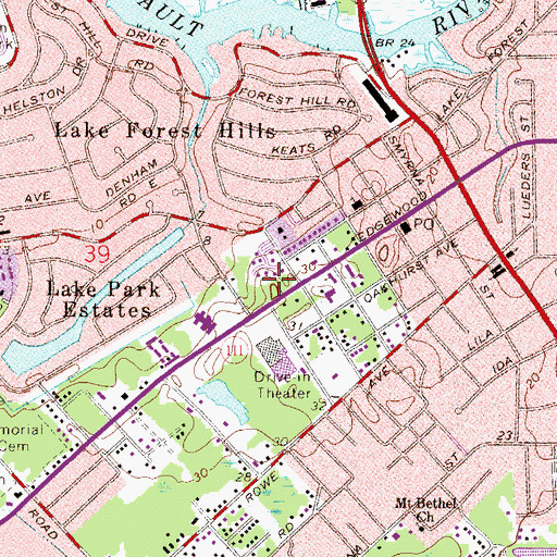 Topographic Map of Bradham Brooks Northwest Regional Library, FL