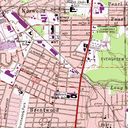 Topographic Map of Central Metropolitan Christian Methodist Episcopal Church Education Building, FL