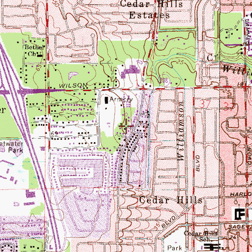 Topographic Map of Charismatic Ecumenical Ministries International of Jacksonville, FL