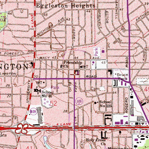 Topographic Map of Concord Baptist Christian Family Center, FL