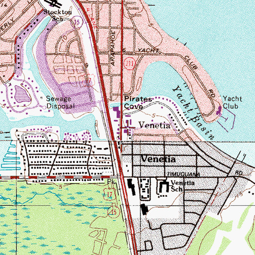 Topographic Map of Jacksonville Fire and Rescue Department Station 23, FL