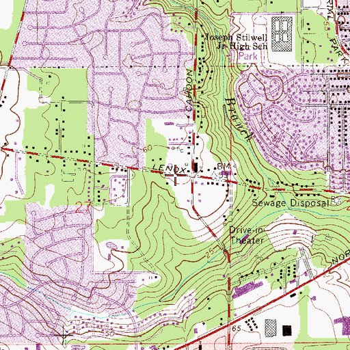 Topographic Map of Jacksonville Fire and Rescue Department Station 32, FL