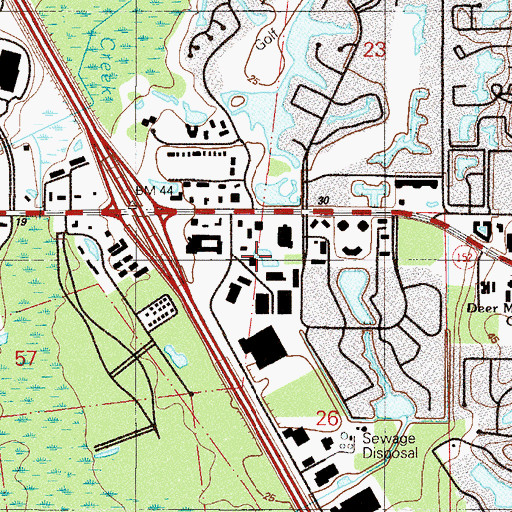 Topographic Map of Jacksonville Fire and Rescue Department Station 44, FL