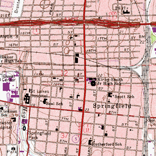 Topographic Map of Ephesus and Breath of Life Community Center, FL