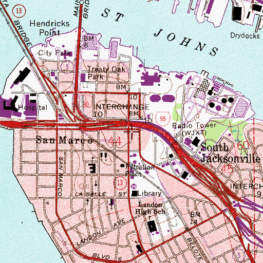 Topographic Map of Florida Baptist Convention Headquarters, FL