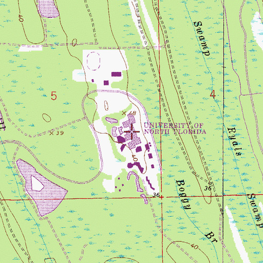 Topographic Map of Founders Hall, FL