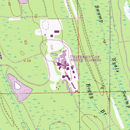 Topographic Map of Frederick H Schultz Hall, FL