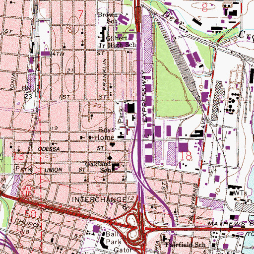 Topographic Map of Gateway Community Service Center, FL