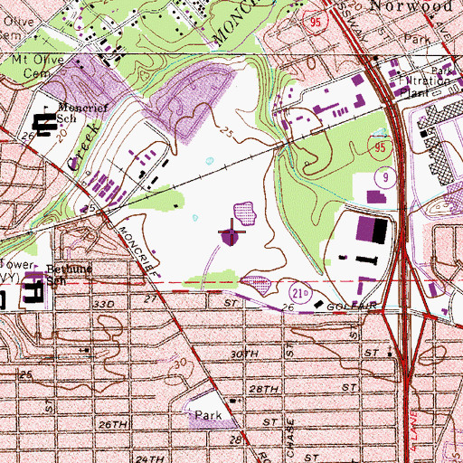 Topographic Map of Golden Retreat Shelter Care Center, FL