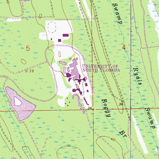 Topographic Map of John E Mathews Junior Computer Science Building, FL