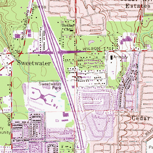 Topographic Map of Little Winners Child Care Center, FL