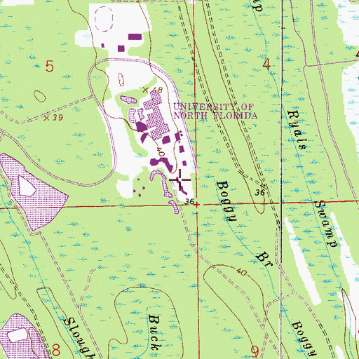 Topographic Map of Osprey Hall, FL