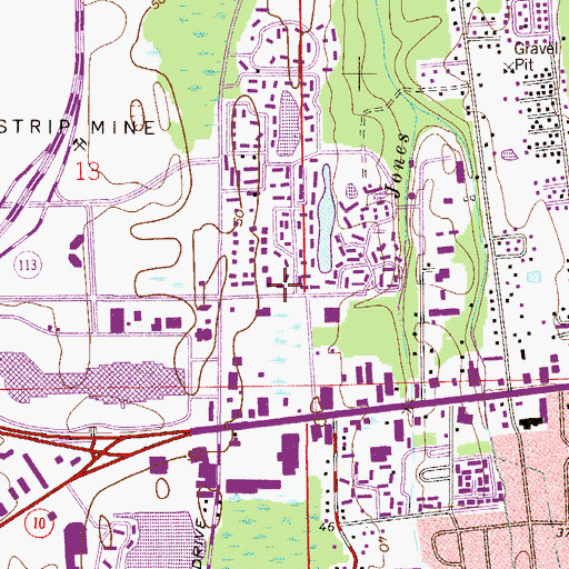 Topographic Map of Regency Square Regional Library, FL
