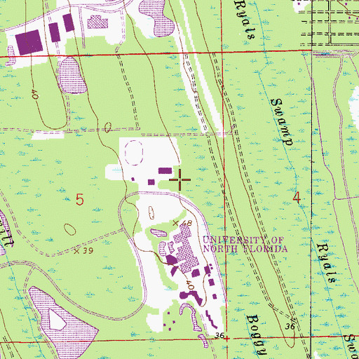 Topographic Map of University of North Florida Arena, FL