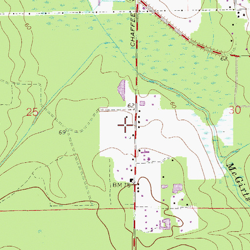 Topographic Map of West Regional Library, FL