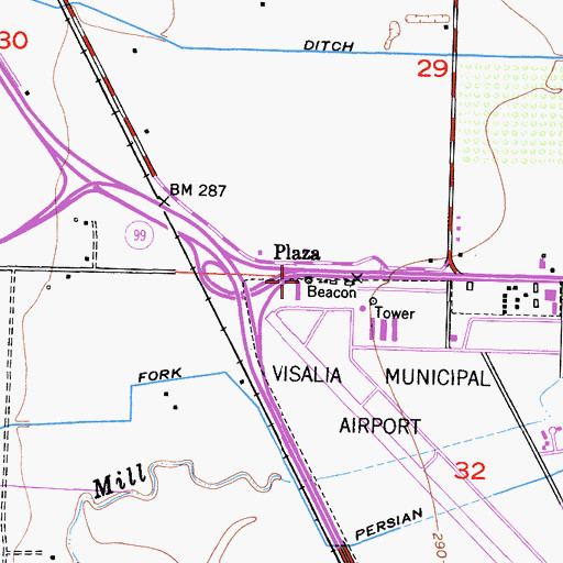 Topographic Map of Plaza, CA