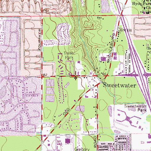 Topographic Map of Abundant Life Church, FL