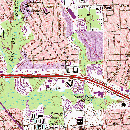 Topographic Map of Abundant Life Church of God in Christ, FL