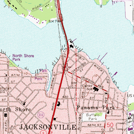 Topographic Map of Abundant Life World Harvest Ministries, FL