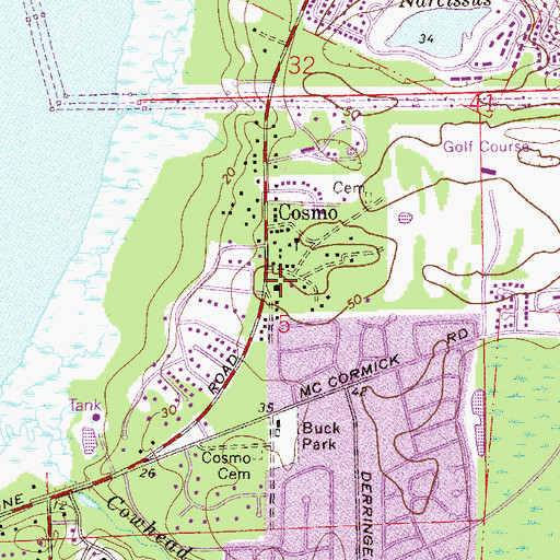 Topographic Map of Alexander Memorial United Methodist Church, FL