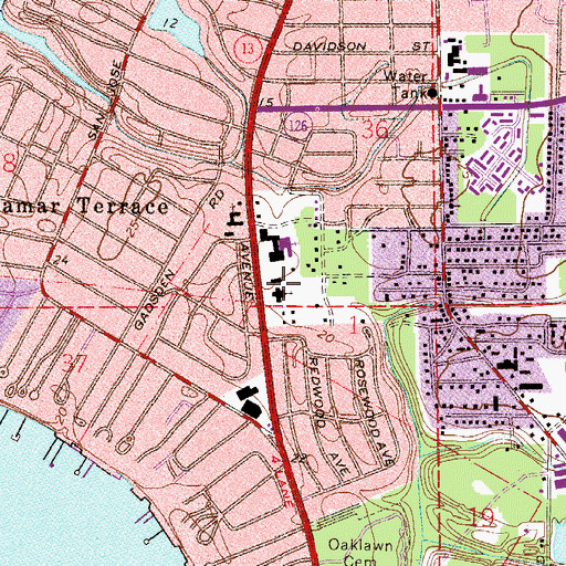 Topographic Map of All Saints Episcopal Church, FL