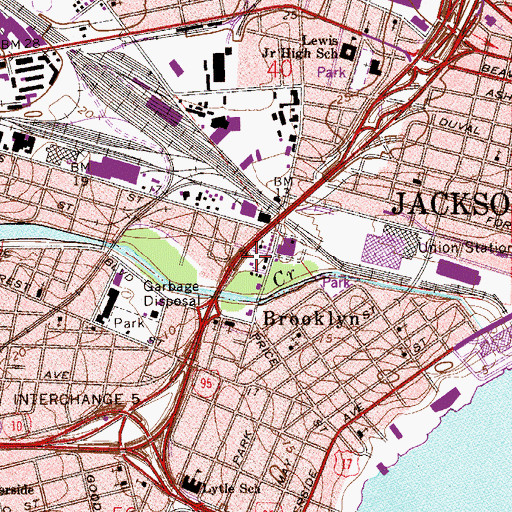 Topographic Map of Allen Chapel African Methodist Episcopal Church, FL