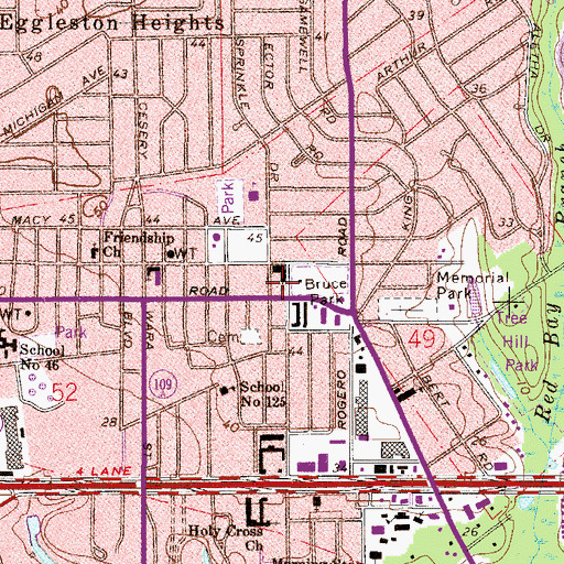 Topographic Map of Arlington Presbyterian Church, FL