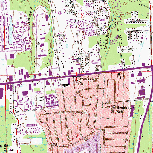 Topographic Map of Atlantic Boulevard Baptist Church, FL