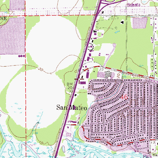 Topographic Map of Believers in Christ Christian Center, FL